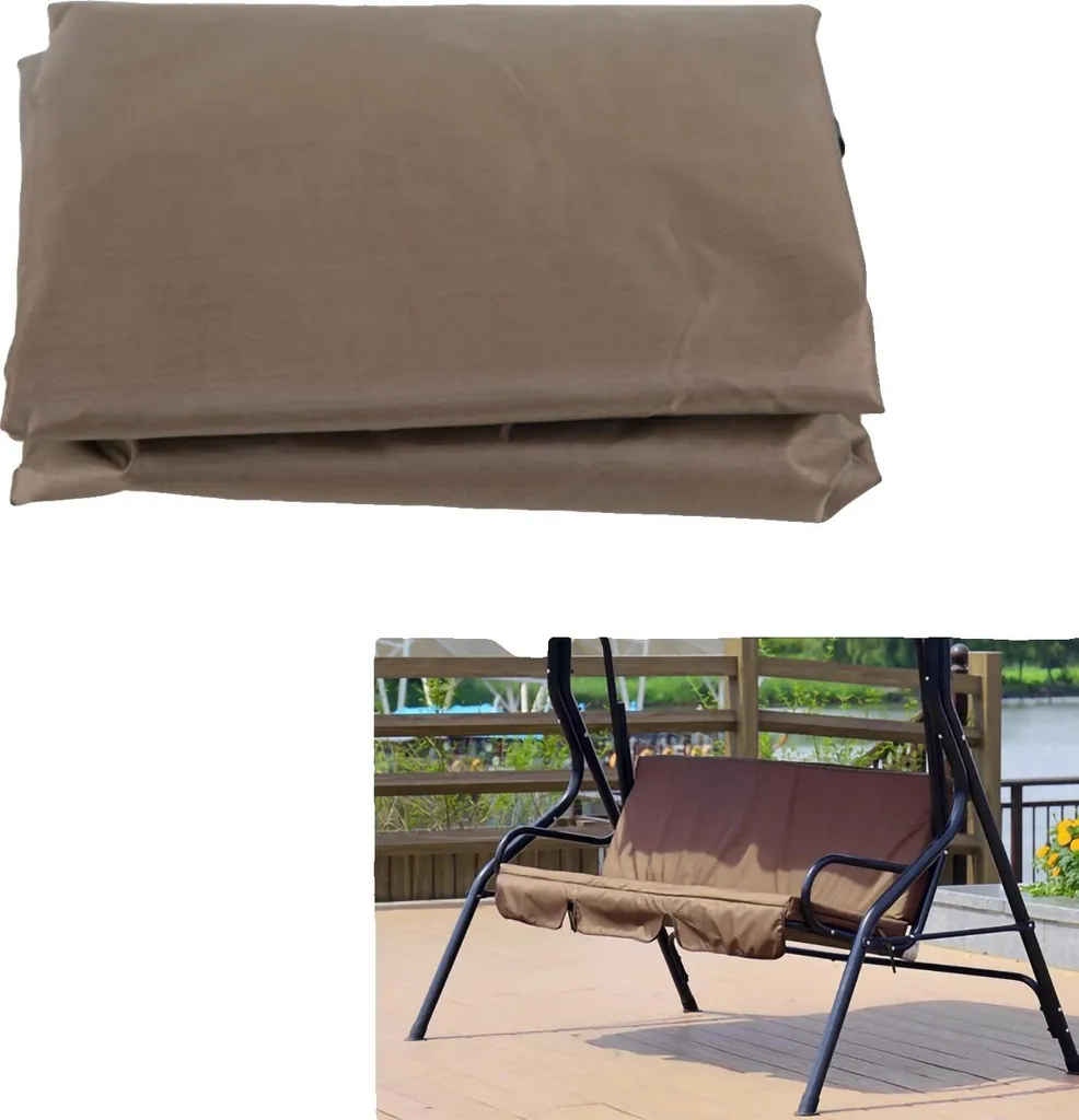 Fodera per cuscino per poltrona sospesa, 150 cm x 50 cm x 10 cm, idrorepellente, adatta per poltrona a dondolo a 3 posti, Spandex/poliestere resistente, design semplice