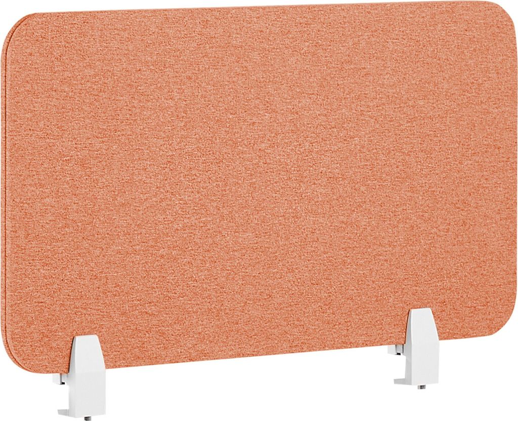 BELIANI Schreibtisch Trennwand Hellrot Stoff PET Kunststoff 80 x 40 cm zum Aufstellen Klemmen Schallschutz Sichtschutz Pinnwand Büro Home Office