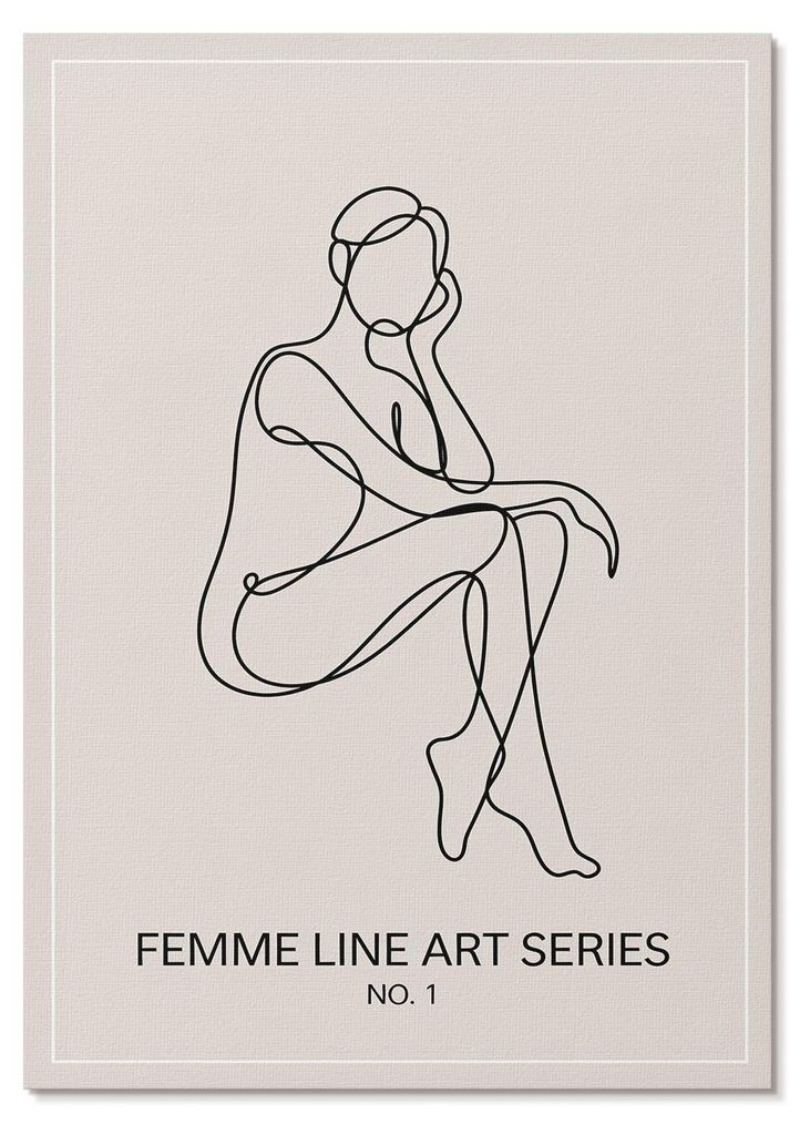 POSTER - 59x84 cm (A1) - Obliqee - Subtile Formenlinien, Eleganz und Harmonie - Wandbild für Wohnzimmer Schlafzimmer & Flur, Modernes Poster Wandd...