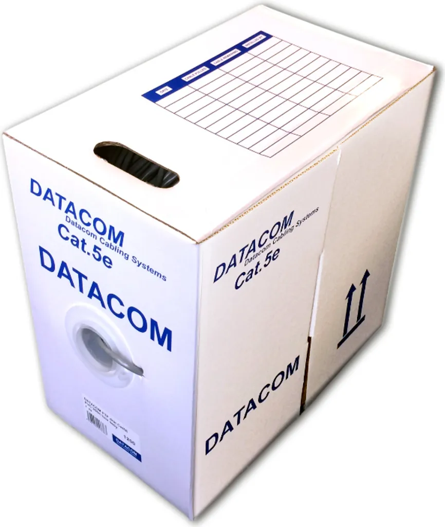 Câble réseau FTP Cat5e blindé DATACOM 305m PVC gris spécial pose fixe