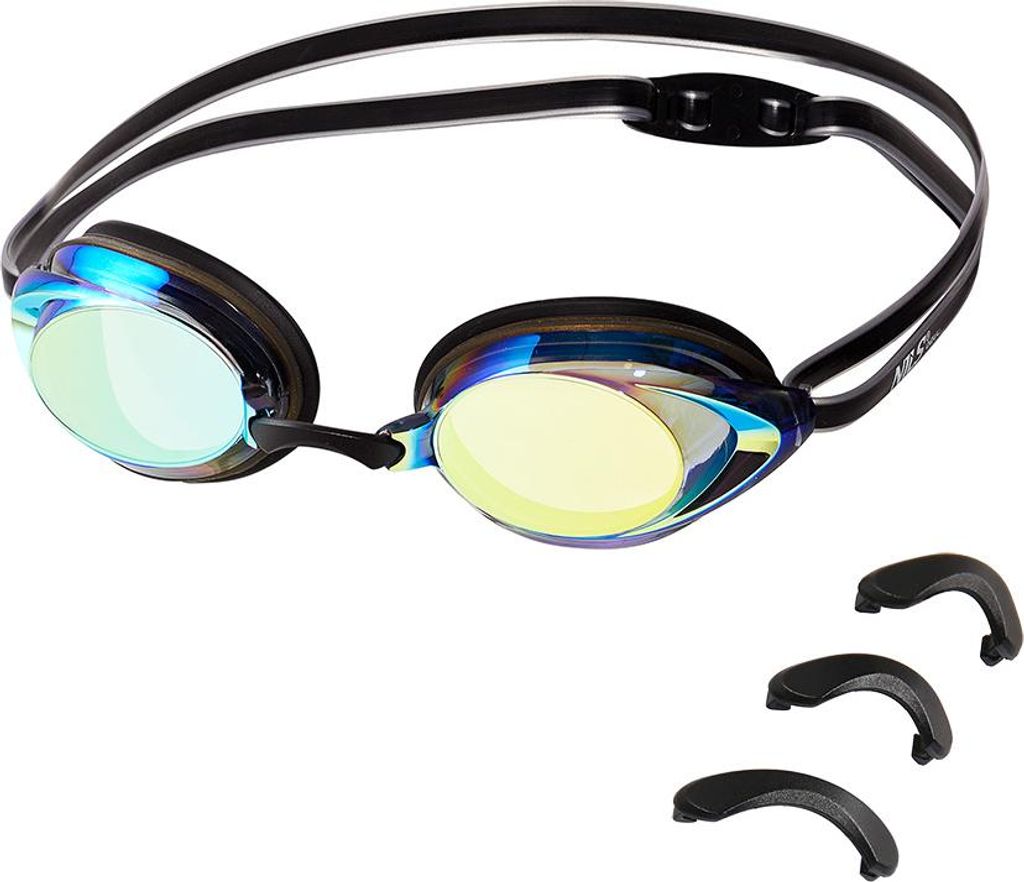 Nqg230Maf Schwarz/Regenbogen Racing Schwimmbrille Nils Aqua