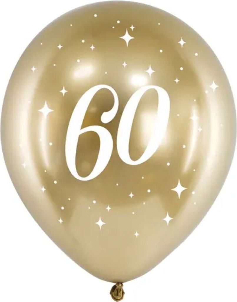 Balony Glossy 30cm, 60, złoty (1 op. / 6 szt.) Zdjęcie produktu 