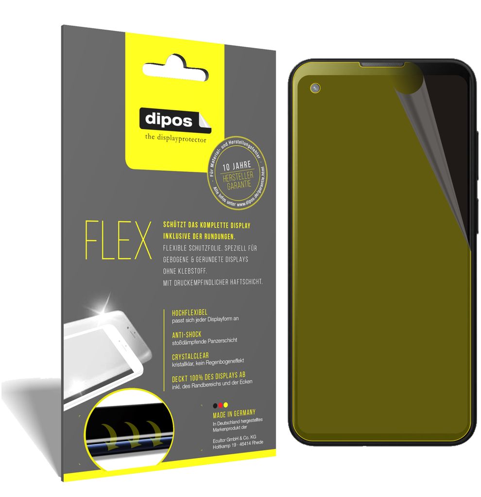 2x Schutzfolie für Blackview BL5000 Folie, 100% Displayabdeckung, dipos Flex