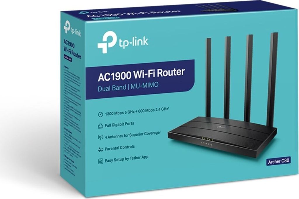 TP-Link Archer C80, Wi-Fi 5 (802.11ac), Dual-band (2.4 Zdjęcie produktu 