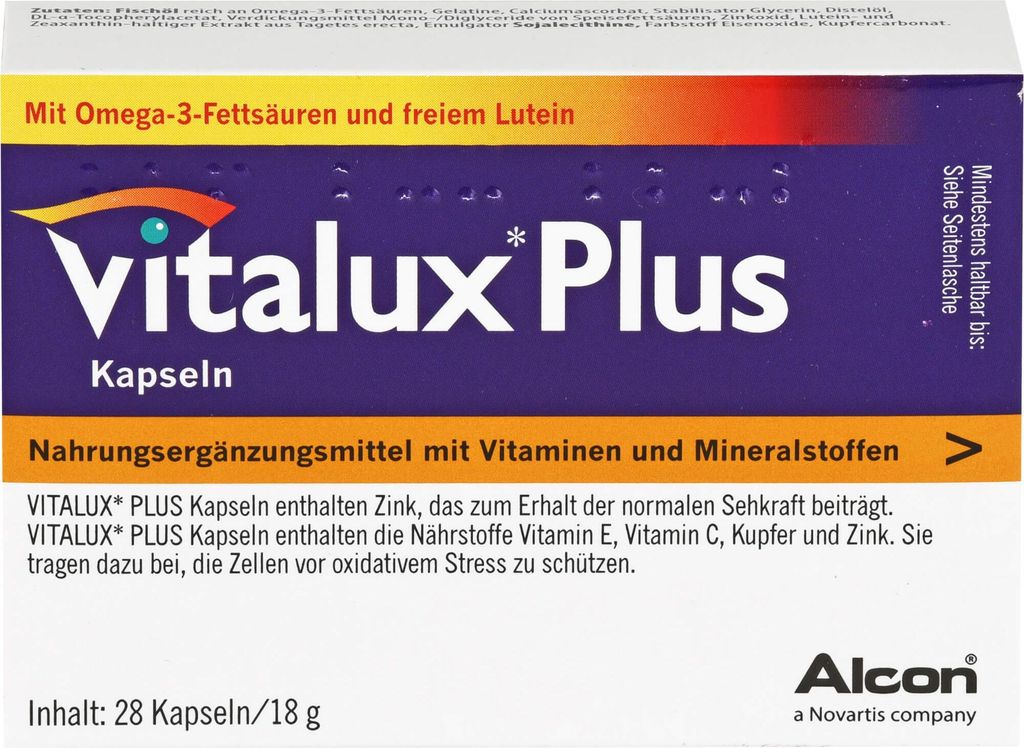 Vitalux plus luteina e omega 3 capsule, 84 capsule Immagine del prodotto 