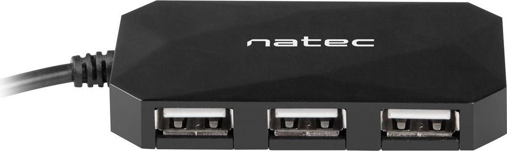 Natec NATEC NHU-0647 Schnittstellen-Hub USB 2.0 480 Mbit/s Schwarz