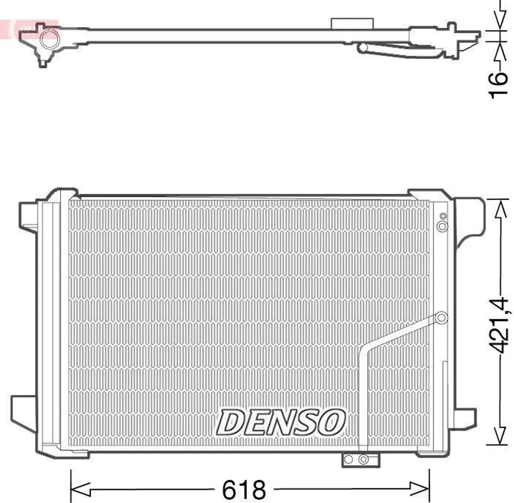 Condenseur DENSO DCN17035 avec sécheur intégré pour Mercedes GLK SLK
