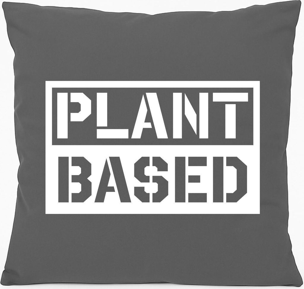 Huuraa Sofakissen Plant Based Modern Geschenk 40x40cm mit Füllung Steel Grey Baumwolle Plant Based Mitbringsel