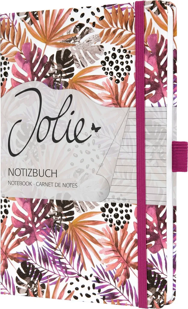 Taccuino A5 SIGEL Jolie JN355 Apricot Jungle Fever a Righe Professionale