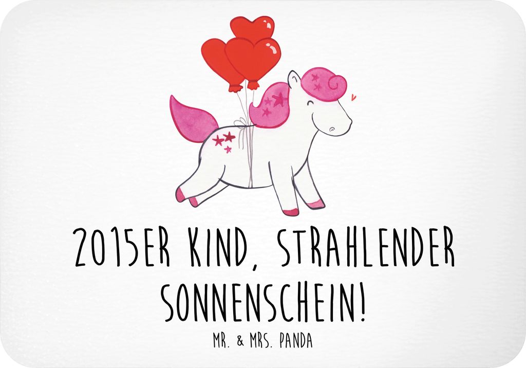 Mr. & Mrs. Panda magnet 2015 Geburtstag Sonnenschein - Weiß - Geschenk, Glückwunsch, haftmagnet, Jahr, whiteboardmagnet, Kühlschrankmagnet, Happ...
