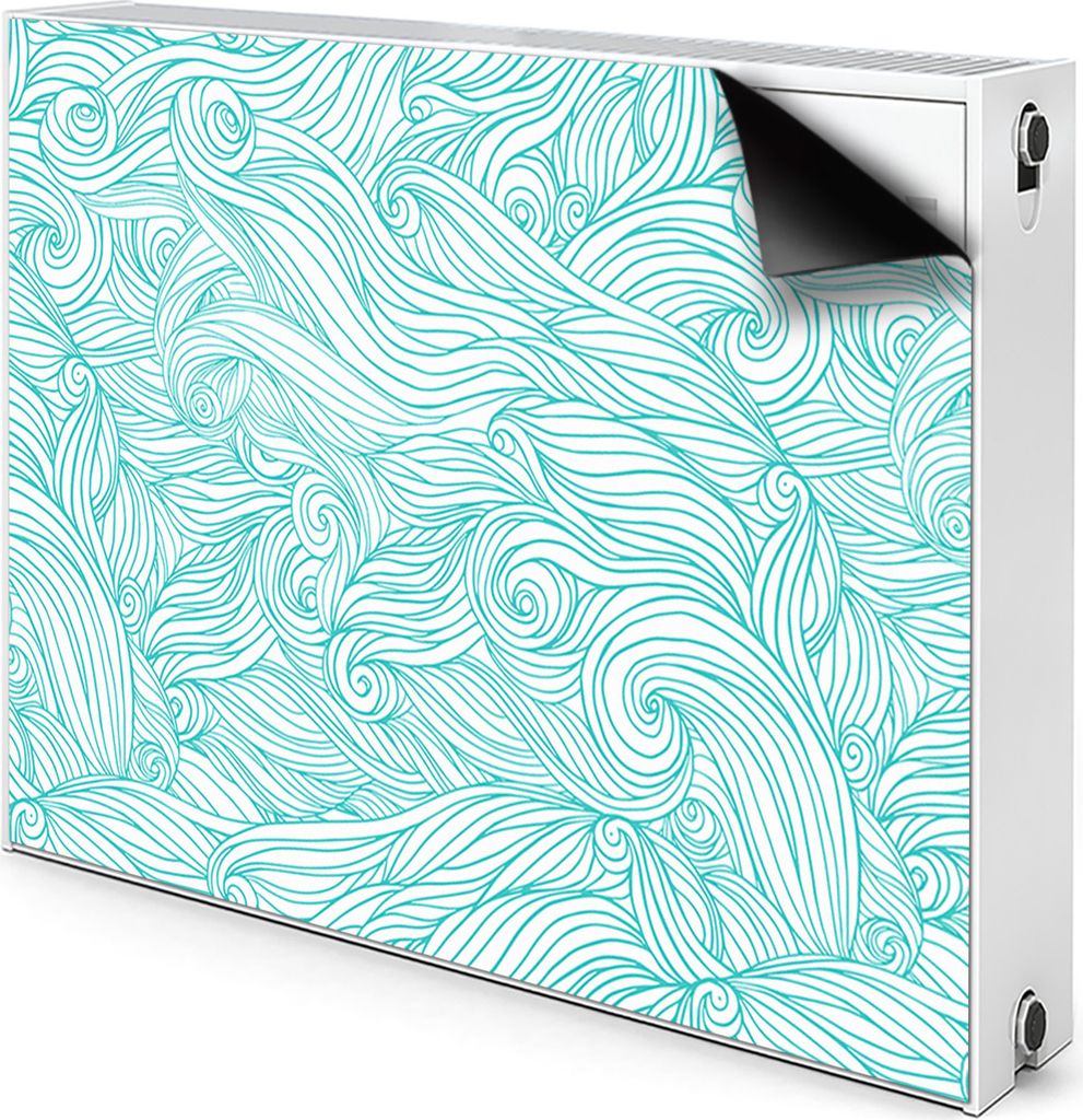 Magnet Heizkörperverkleidung Heizkörper-Abdeckung Heizung Heizkörper 100x60 cm - Wellen, Vintage