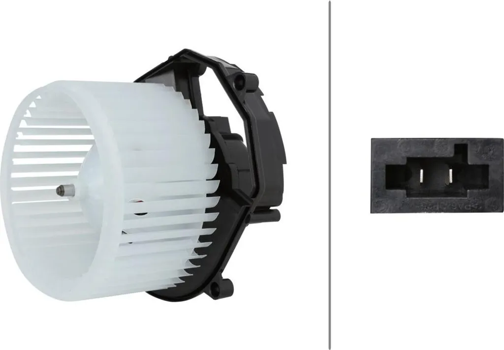 Pulseur d'air habitacle HELLA 12V pour ventilation PEUGEOT PARTNER