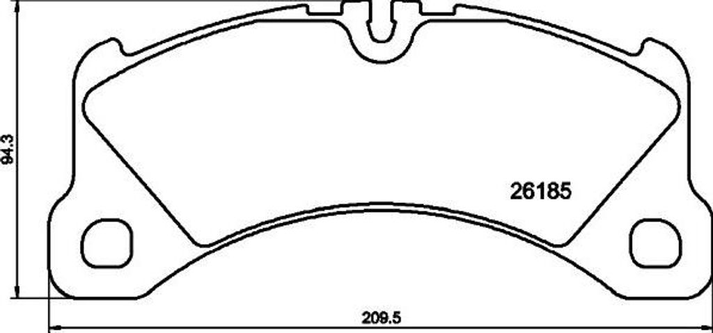 BENDIX Braking BPD2425 Bremsbelagsatz, Scheibenbremse OE 95B698151A kompatibel mit Panamera