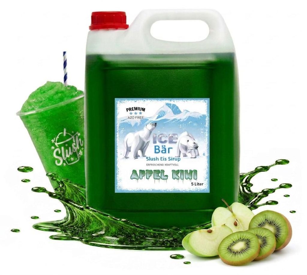 Ice Bär Slush sirup jablko kiwi 5 litrů 1:5 bez AZO bez Obrázek produktu 