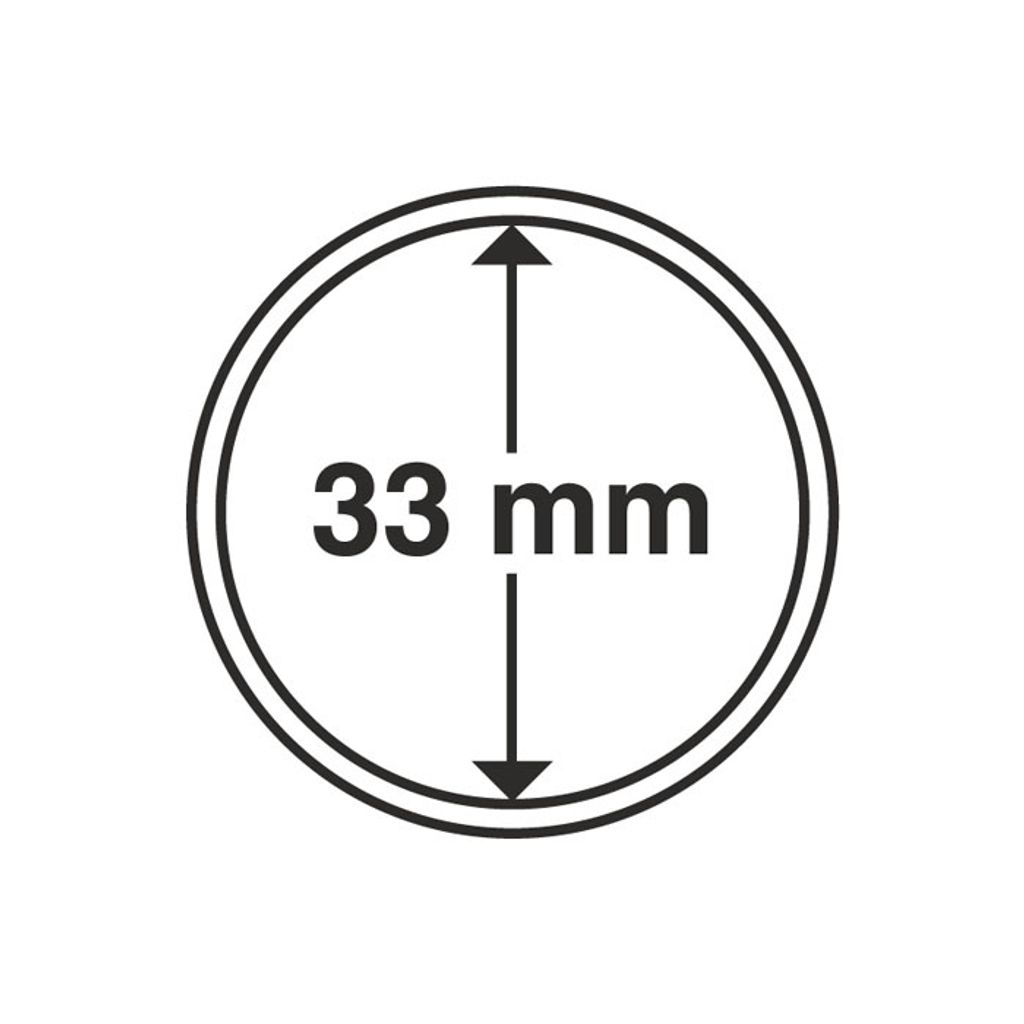 Münzkapseln Innendurchmesser 33 mm Produktbild 