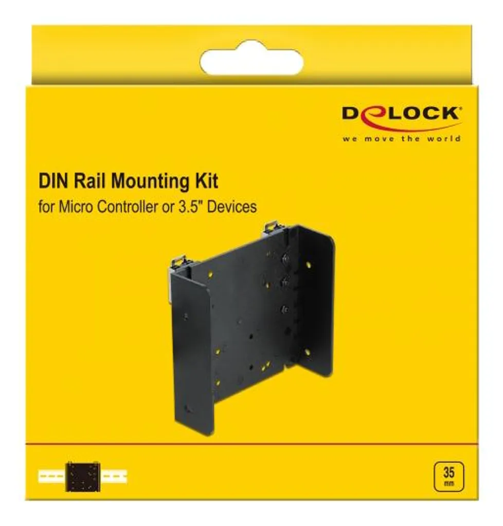 Kit de montage sur rail DIN Delock pour monocarte Raspberry Pi et SBC - 6