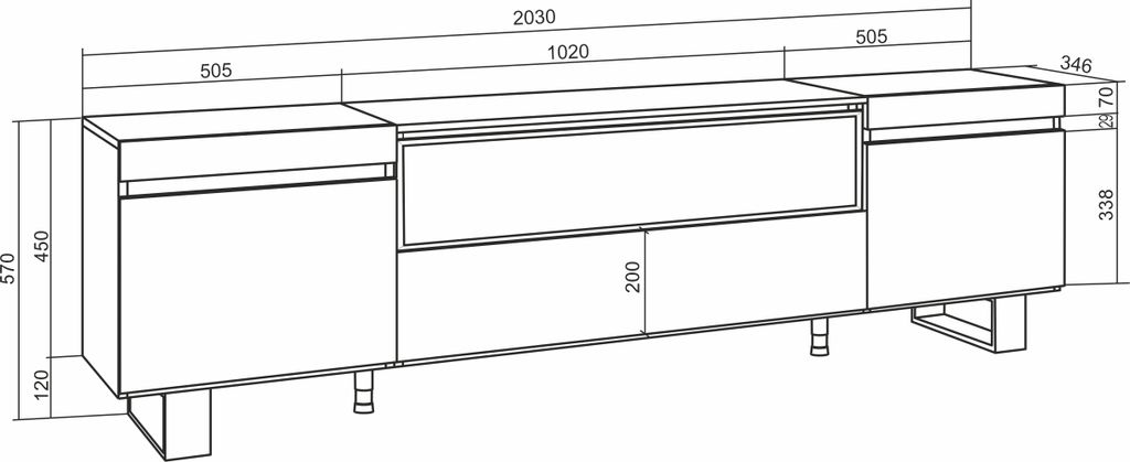Kommode Mit 4 Schubladen – Modernes Sideboard In Zement-Optik, 57x75x35 Cm, Von Skraut Home