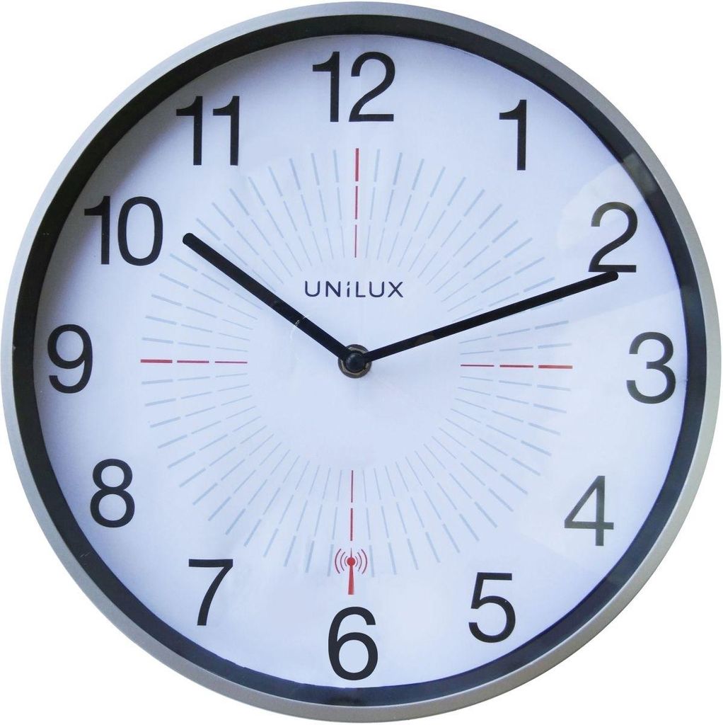 UNiLUX 400094566 Wanduhr OUTDOOR metallgrau Ø 35,5 cm Produktbild 
