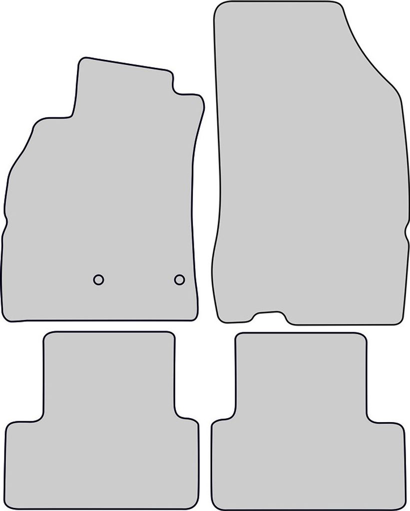 Exclusive Design Fußmatten passend für Renault Mégane 3 Typ Z ab Bj. 2008-2015, Naht:Silber. Deluxe Velours