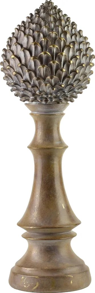 Figurine Pomme de Pin sur Colonne Santa Lila Mondex Marron H52 cm