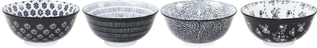 Sada 4 různých misek Ibili Armonia, porcelán, 15x7 cm, 0,61 Obrázek produktu 
