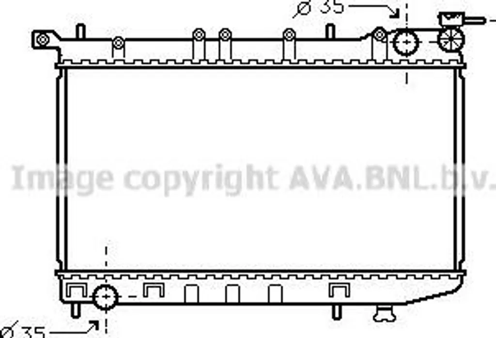 Radiateur moteur AVA DN2174 pour Nissan Almera OE 214000M100 Premium