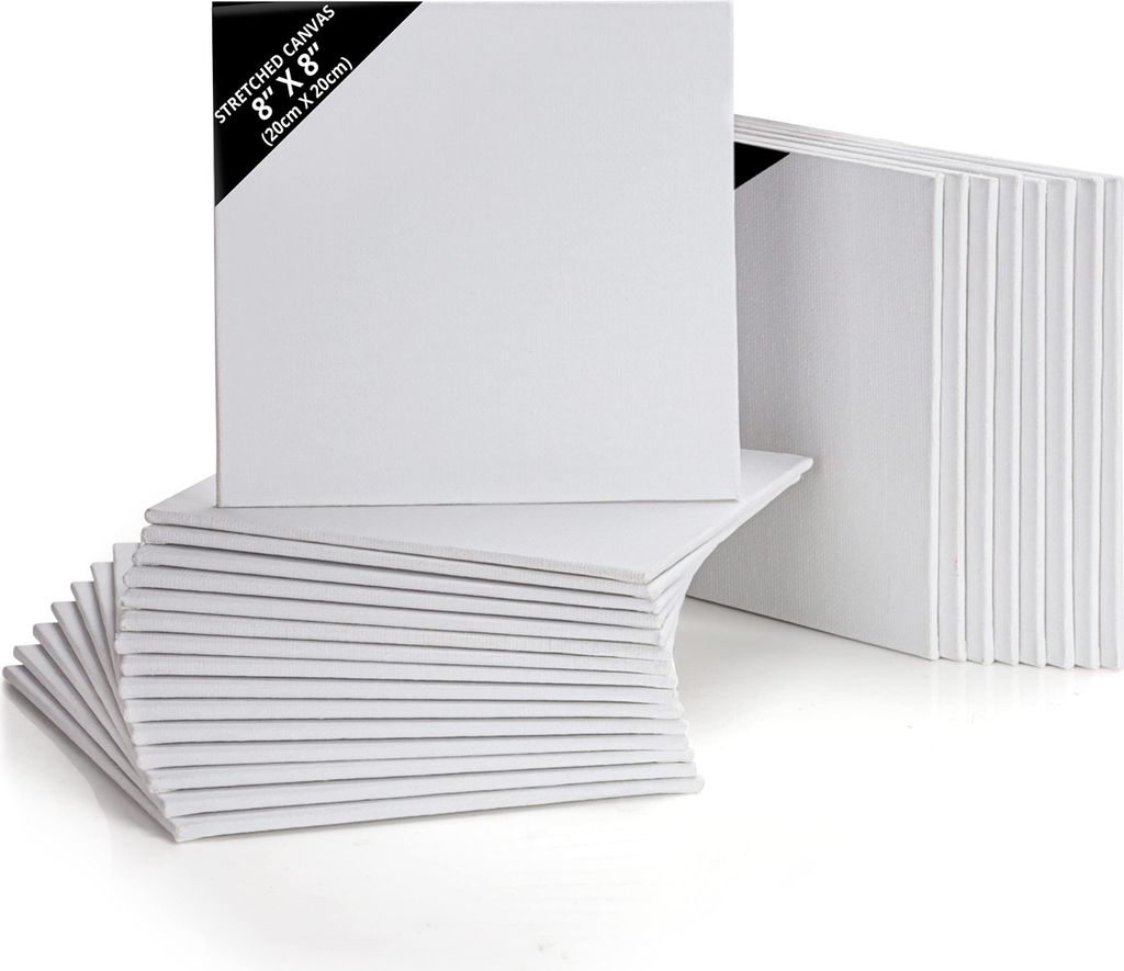 Kurtzy 24er Pack Leinwand zum Bemalen 20 x 20 cm - Produktbild 
