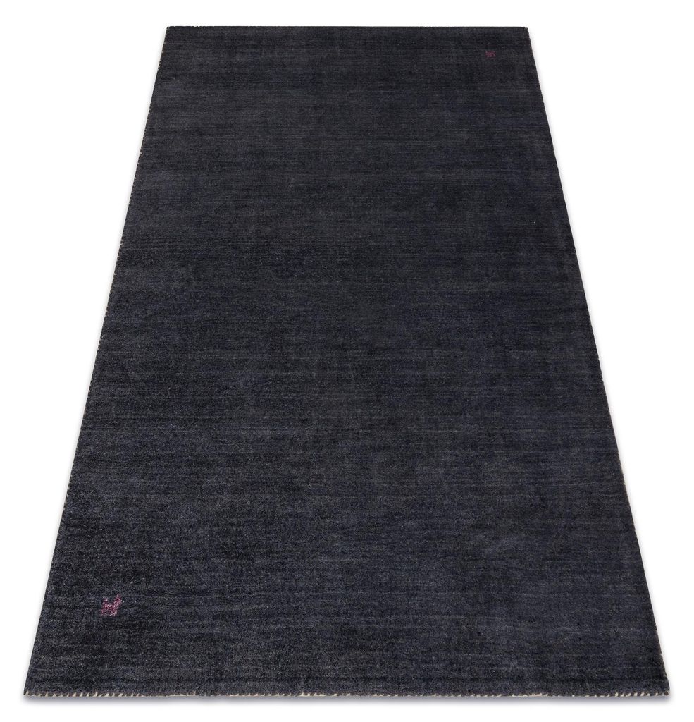 Wollteppich GABBEH LOOM grau - HANDGEWEBT dick Grau 120x180 cm