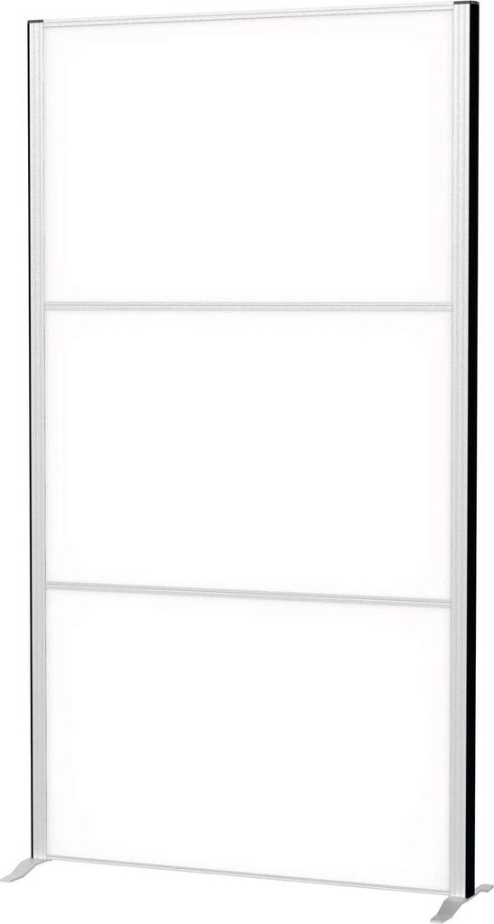 MAUL Stellwand MAULconnecto 3 x Whiteboard Standfuß 100 x 35 x 182 cm silber