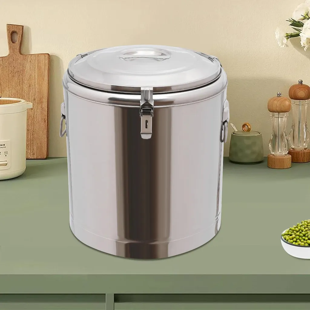 Contenitore isolato - Thermo container 40 l - Acciaio inox - Con coperchio - Mantiene caldo/freddo per 12-24 ore - Per caffè, tè e alimenti