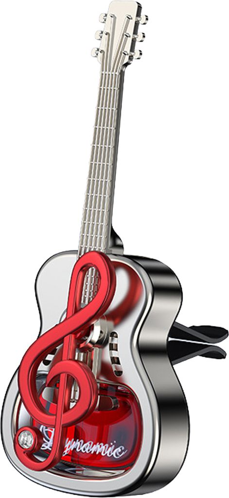 Auto-Lufterfrischer, Aromatherapie-Diffusor in Gitarrenform, rotierender Auto-Diffusor, Armaturenbrett-Ornamente, einfach zu installierende Auto-En...