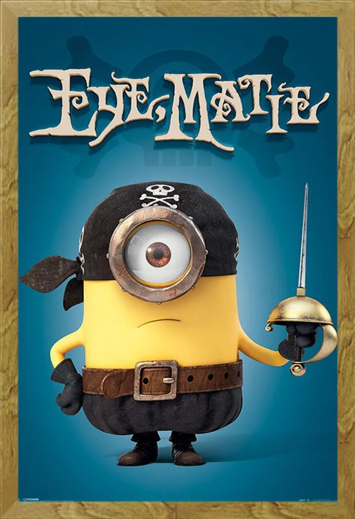 Cornice Rovere Shinsuke + Poster Minions Eye Matie Vetro Acrilico