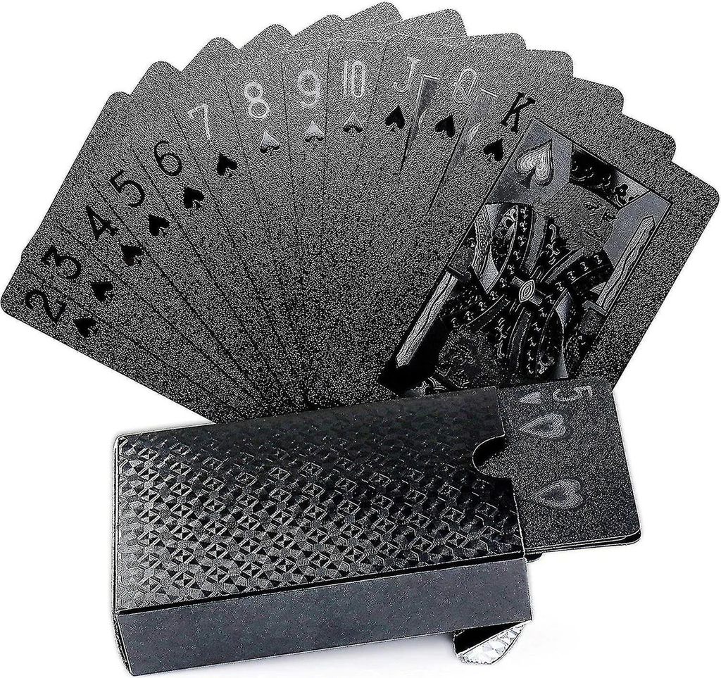 Black Diamond Poker-Spielkarten aus hochwertigem PVC-Material, elastisch, wasserdicht, coole Spielkarten für Party und Spiel, Kartenspiel