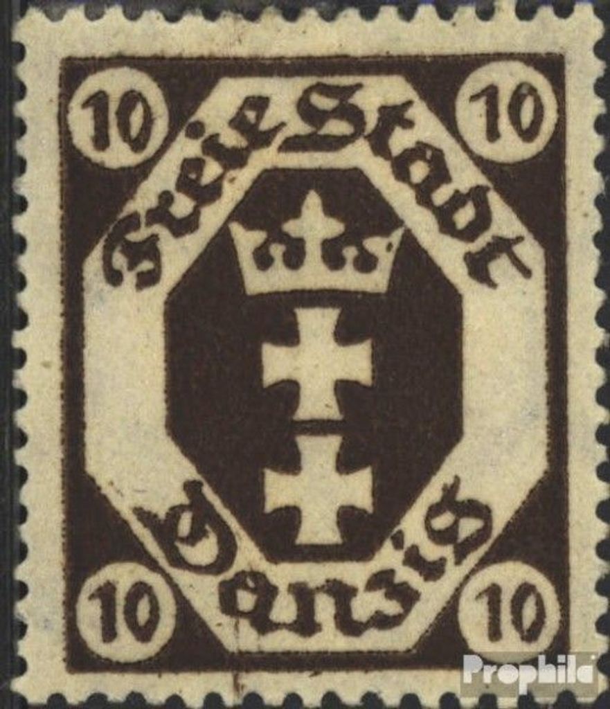 Briefmarken Danzig 1921 Mi 74 postfrisch Wappen