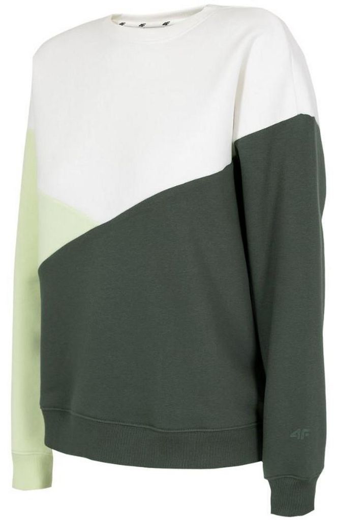 4F - "H4L22 BLD013" Sweatshirt für Damen MR1686 (L) (Weiß/Grün/Grau)