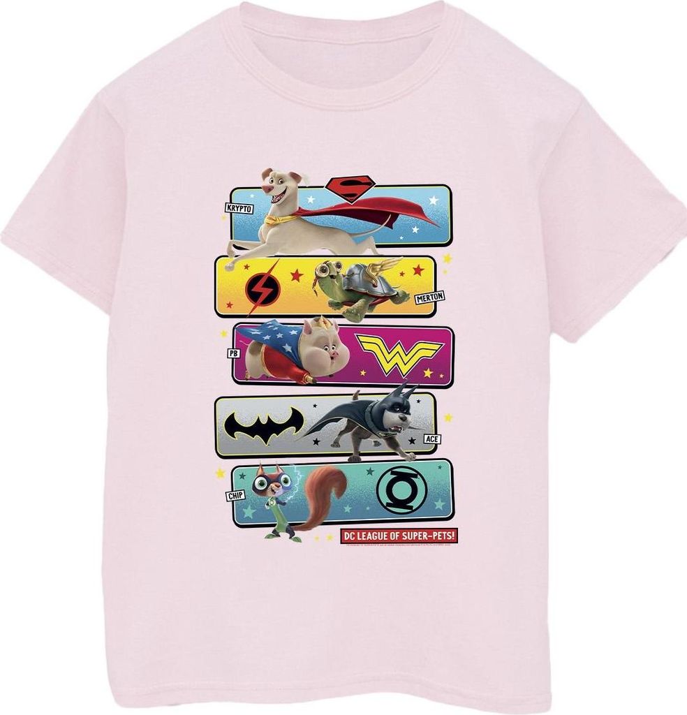 DC Comics - "DC League Of Super-Pets" T-Shirt für Herren BI23385 (S) (Babyrosa)