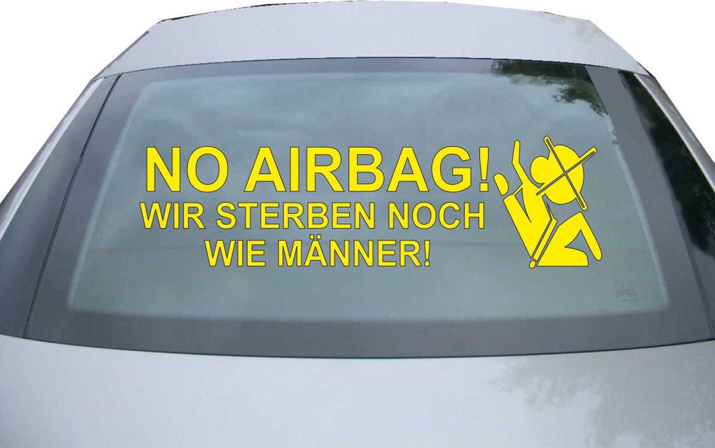 Indigos UG - Aufkleber Heckscheibe & Motorklappe DE2064 - gelb - 600x171 mm - No Airbag - Auto Scheiben Fenster Heckklappe Tuning Racing JDM - Die cut