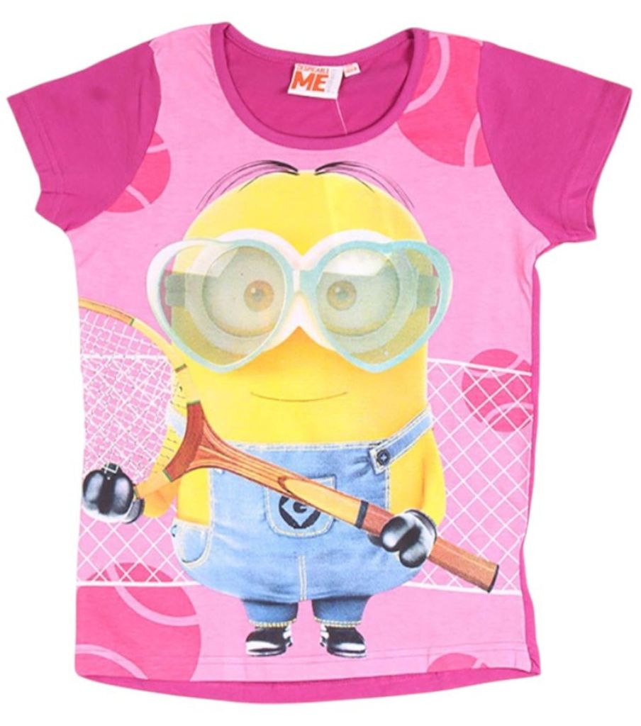 T-Shirt Minions - Bob  Dunkelpink 104 cm Produktbild 