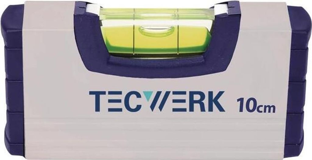 Tecwerk Wasserwaage 10 cm Aluminium silber ± 1,0 mm/m - 1 Stk.