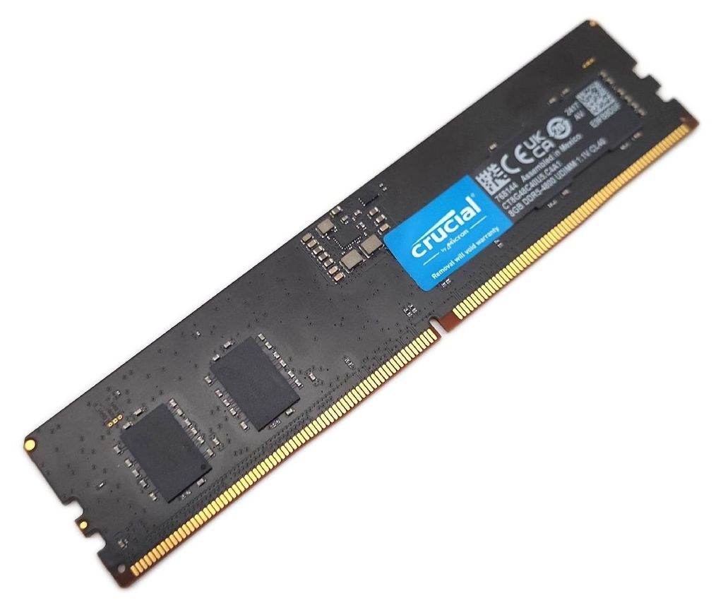 Memoria Crucial RAM 8GB DDR5 4800MHz CL40 Desktop Immagine del prodotto 