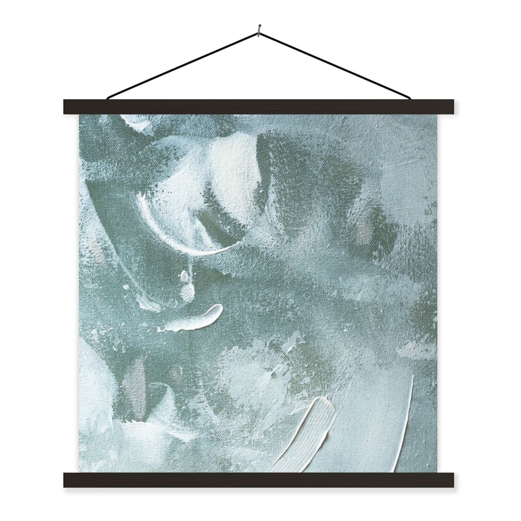 MuchoWow Textilposter Acrylfarbe - Abstrakt - Design 90x90 cm mit schwarzem Rahmen - Magnetisches