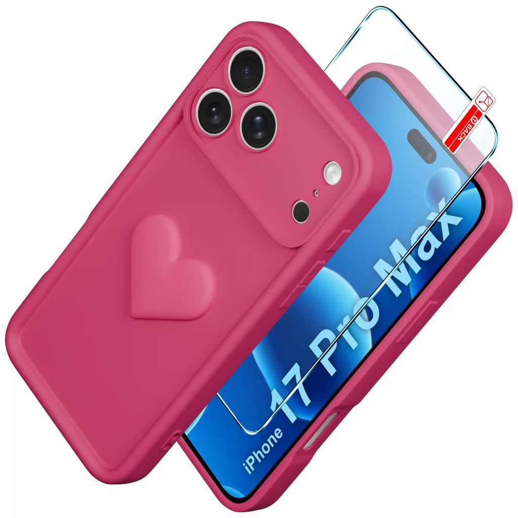 Etui do iPhone 17 Pro Max CASE silikonowe MATOWE serce + Zdjęcie produktu 
