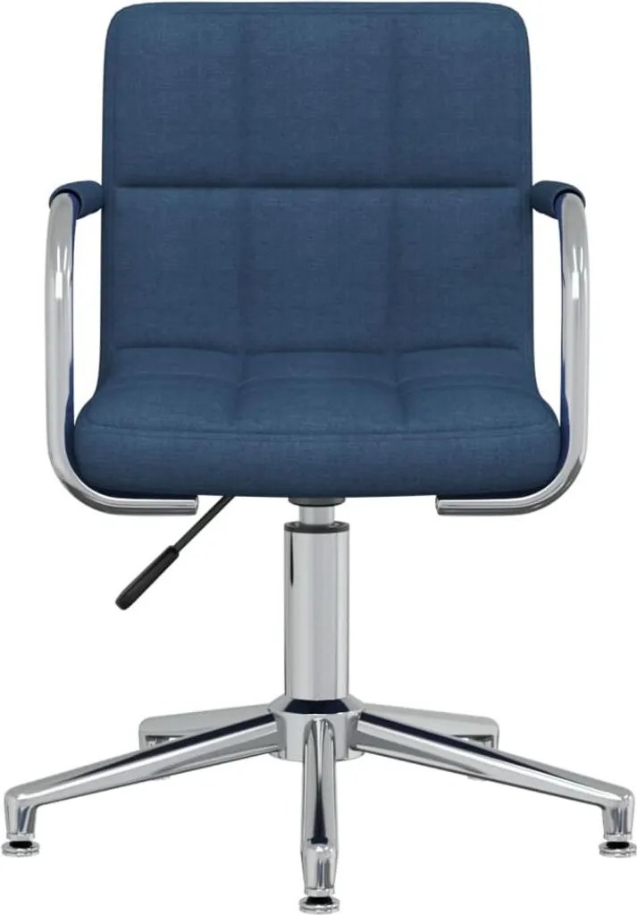 Sedia Girevole vidaXL Tessuto Blu: Design Ergonomico per Sala da Pranzo