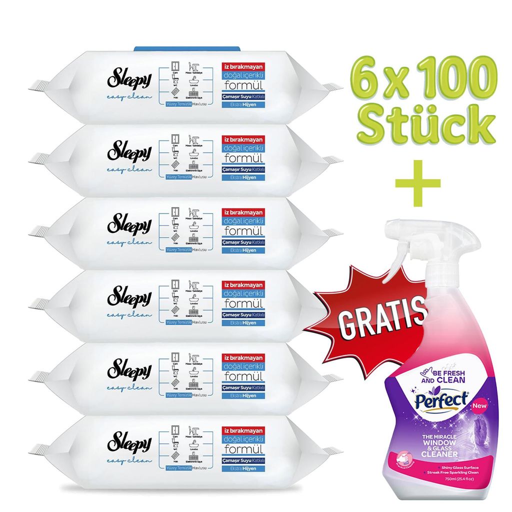 Sleepy Easy Clean Oberflächenreinigungstücher Bleichzusatz Produktbild 
