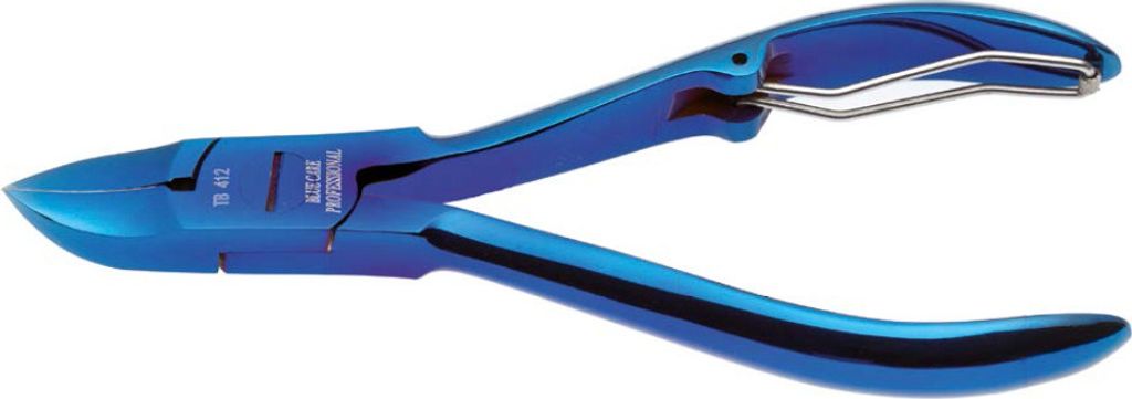 BLAUER BAUERNHOF | Überlappende Nagelzange cm 10 Aus Titan-Edelstahl, überlappend, Einzeldrahtfeder. Verpackt in Blisterpackungen. TB 410, 12x8x3