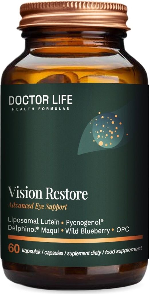 Doctor Life Vision Restore wspierający wzrok, 60 kapsułek