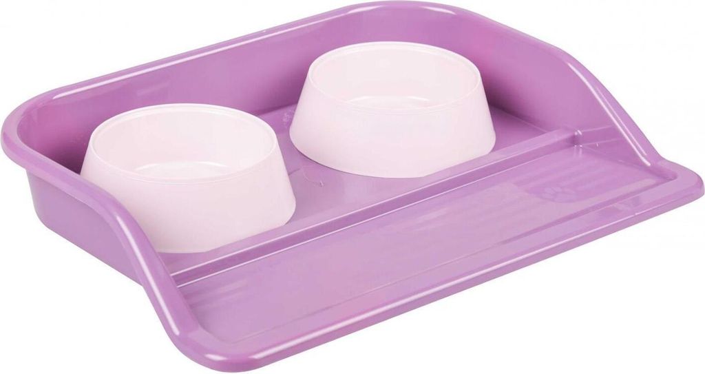 Futternapf SET 2x 300ml Fressnapf + Unterlage Wassernapf Katze Hund Kunststoff