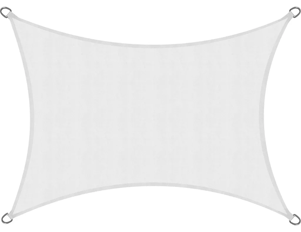 Anti-UV et pluie : voile d'ombrage imperméable blanc 2x3m Sol Royal PS9 pro