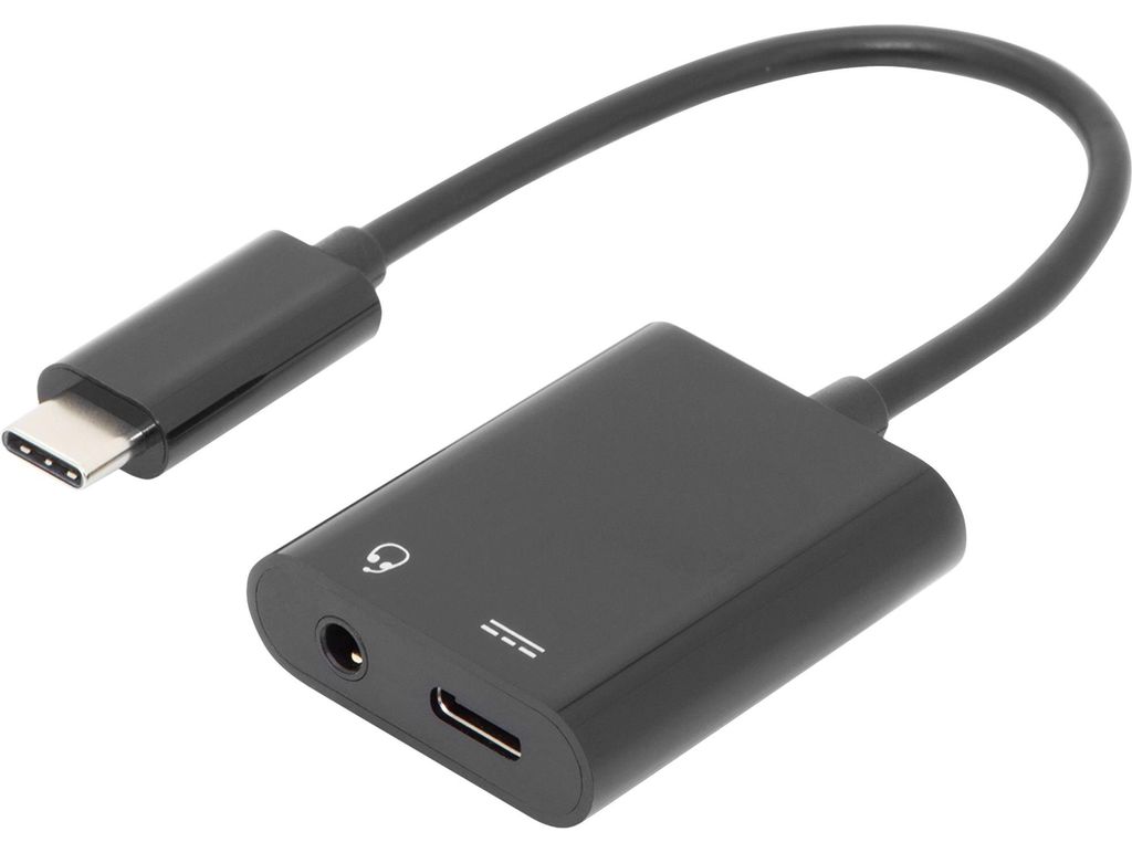 Digitus Adapter / konwerter USB-C, USB-C na USB-C + gniazdo Zdjęcie produktu 