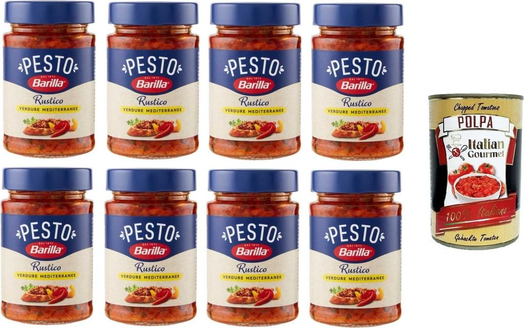 Barilla Pesto Rustico Verdure Mediterranee Condimento e Produktbild 